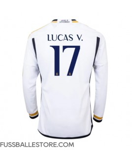 Günstige Real Madrid Lucas Vazquez #17 Heimtrikot 2023-24 Langarm